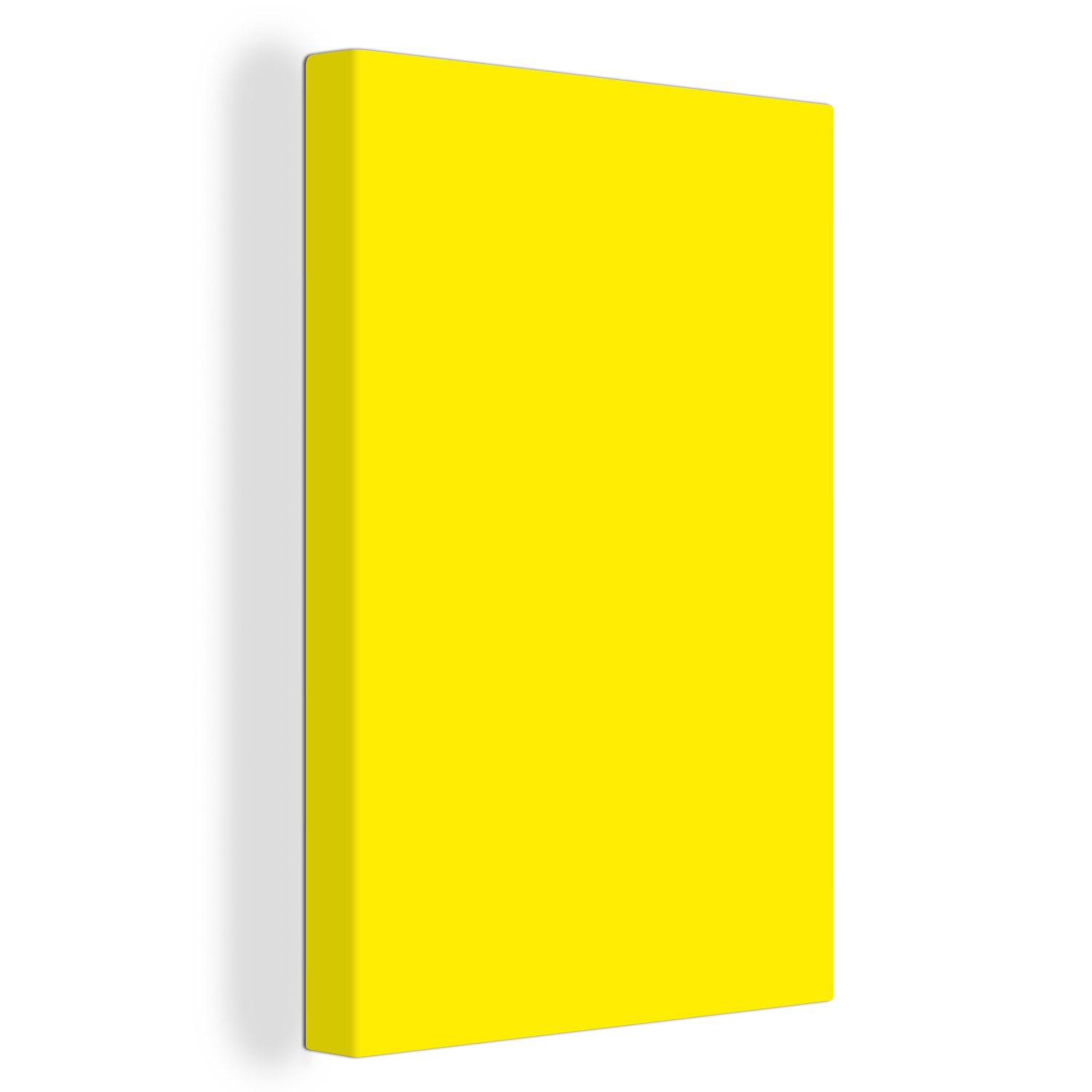 OneMillionCanvasses® Leinwandbild Gelb - Zitrone - Neon - Farben, Fotodruck (1 St), Leinwand Canvas Wandbild, Wanddekoration 20x30 cm