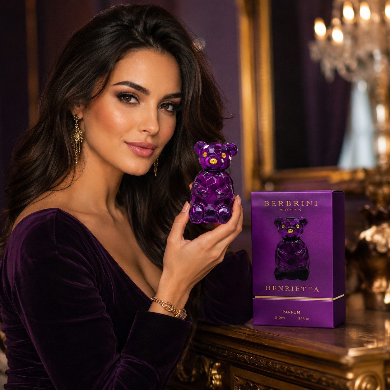 BERBRINI Eau de Parfum Henrietta for Her Damenduft Fruchtig Floral Holzig e100 ml, Hergestellt in UK, luxuriöser Damenduft, langanhaltend Premium Duft