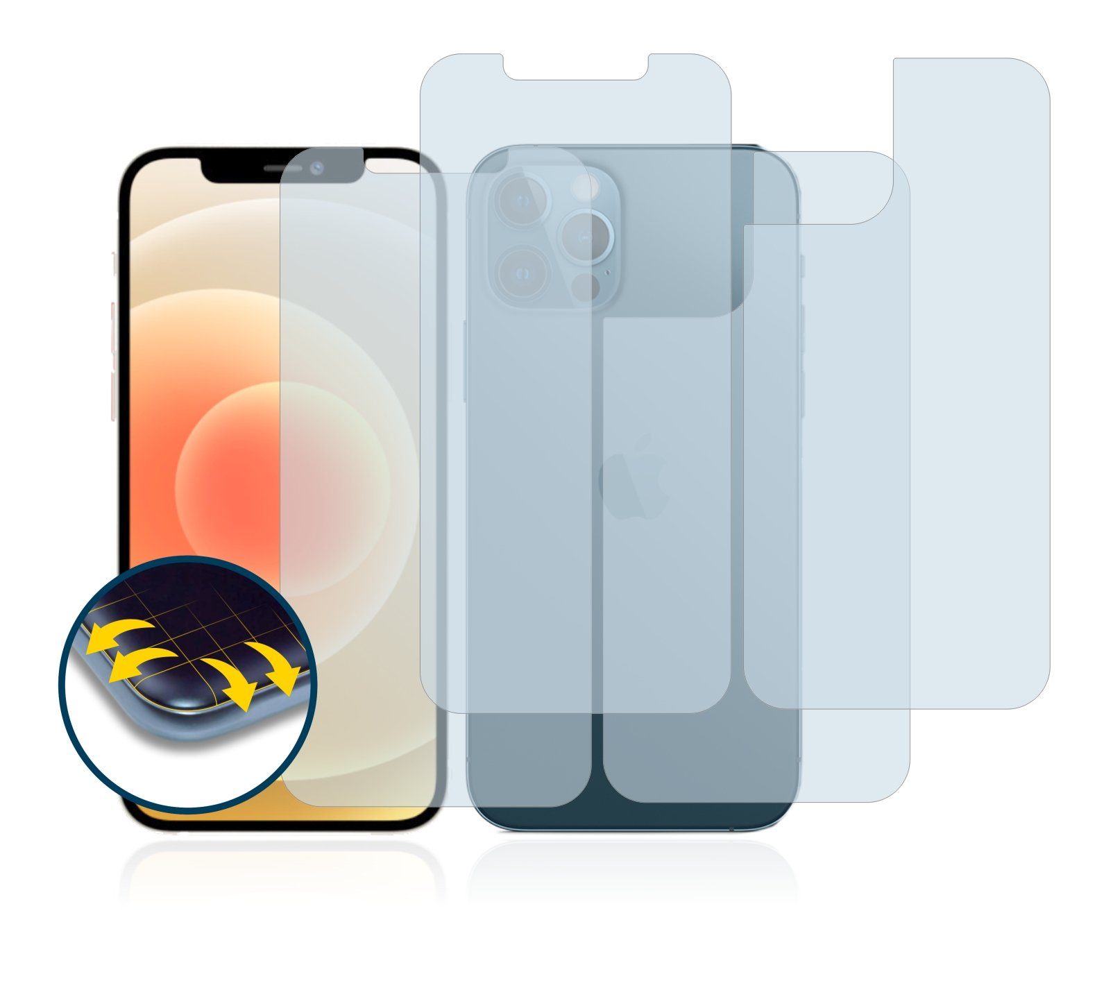 BROTECT Schutzfolie »für Apple iPhone 12 Pro Max (Vorder   Rückseite)«, (2 Stück), Full-Cover 3D ...