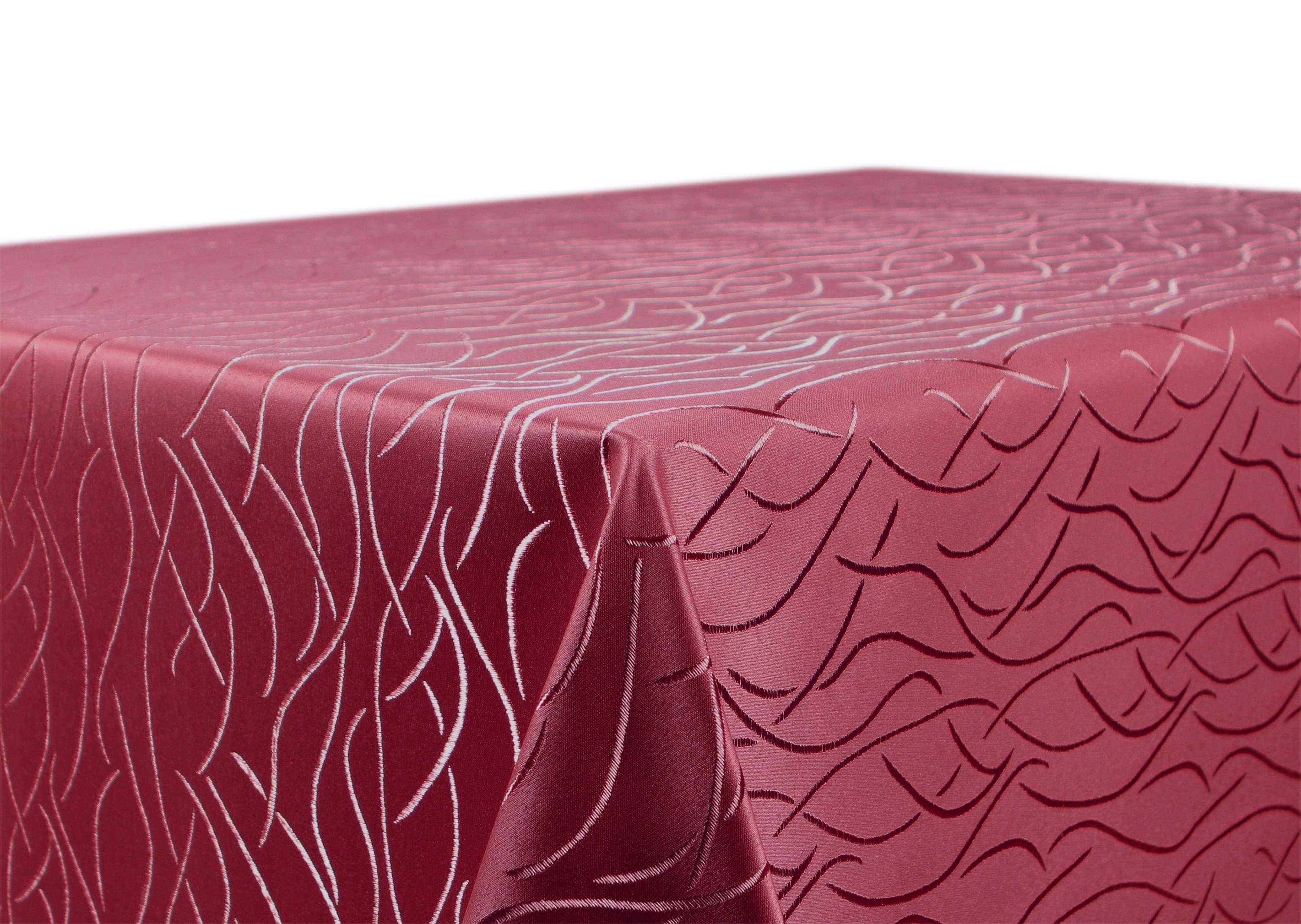 Beautex Tischdecke Damast Jacquard bügelfrei pflegeleicht Streifenmuster Tischwäsche (1-tlg), Mercerisiert, Hochwertiger Jacquard, Formstabil