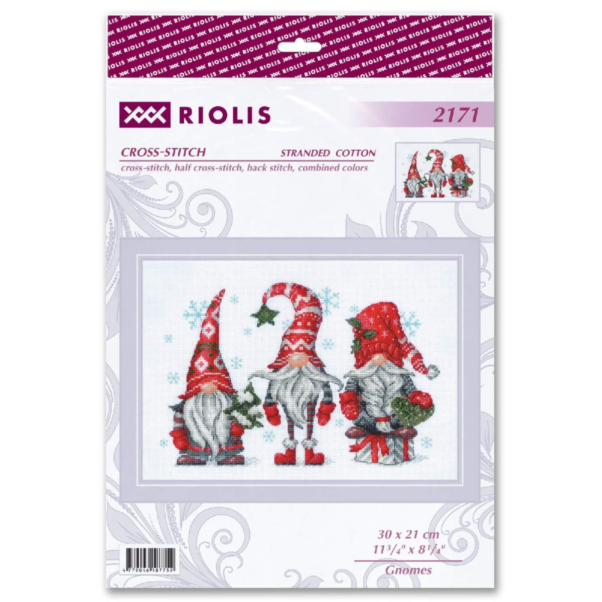Riolis Kreativset Riolis Kreuzstich Stickpackung "Zwerge", Zählmuster, 30x21cm, (embroidery kit by Marussia)