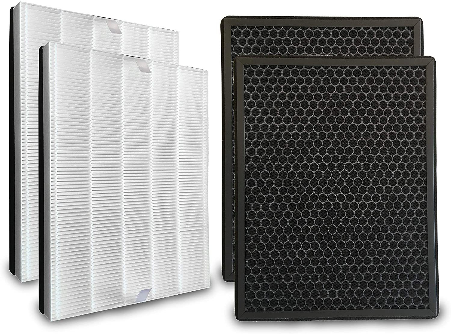 Comedes Filter-Set 2er Set Filter einsetzbar statt Philips FY2422/30 und FY2420/30, Zubehör für Passend für Philips Luftreiniger AC2889, AC2887, AC2882 und AC3829/10, 2 Stück HEPA-Element und Aktivkohlefilter im Sparset