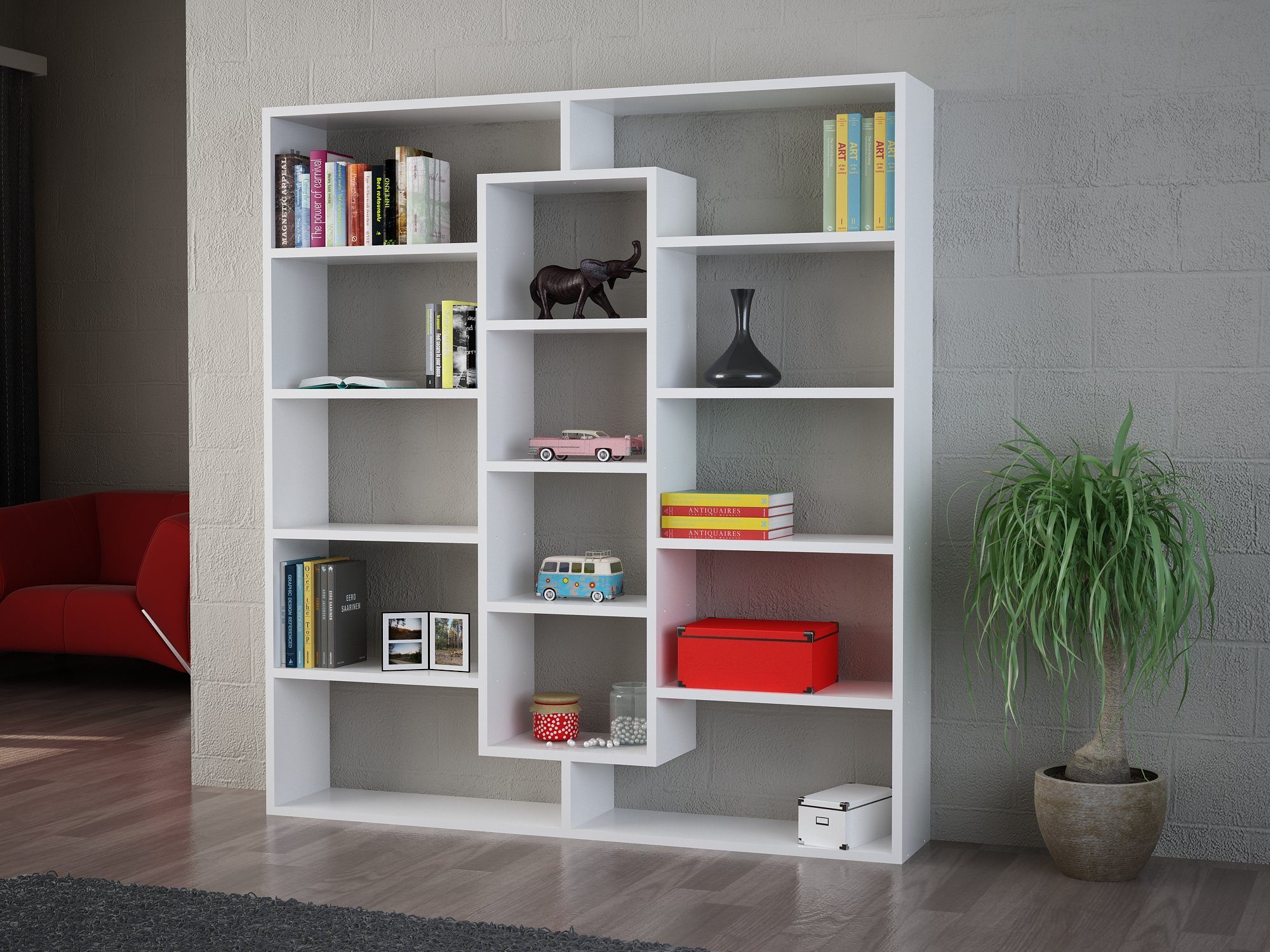 moebel17 Standregal Bücherregal Ample Weiß, Platzsparend günstig online kaufen