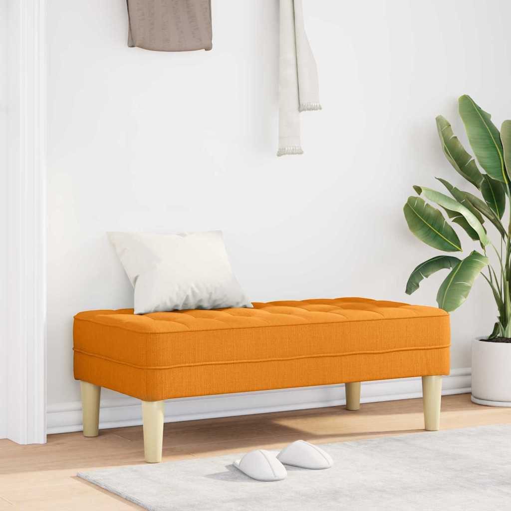 vidaXL Sitzbank Bank mit Kissen Dunkelgelb 113 x 57 x 39 cm Stoff (1-St)