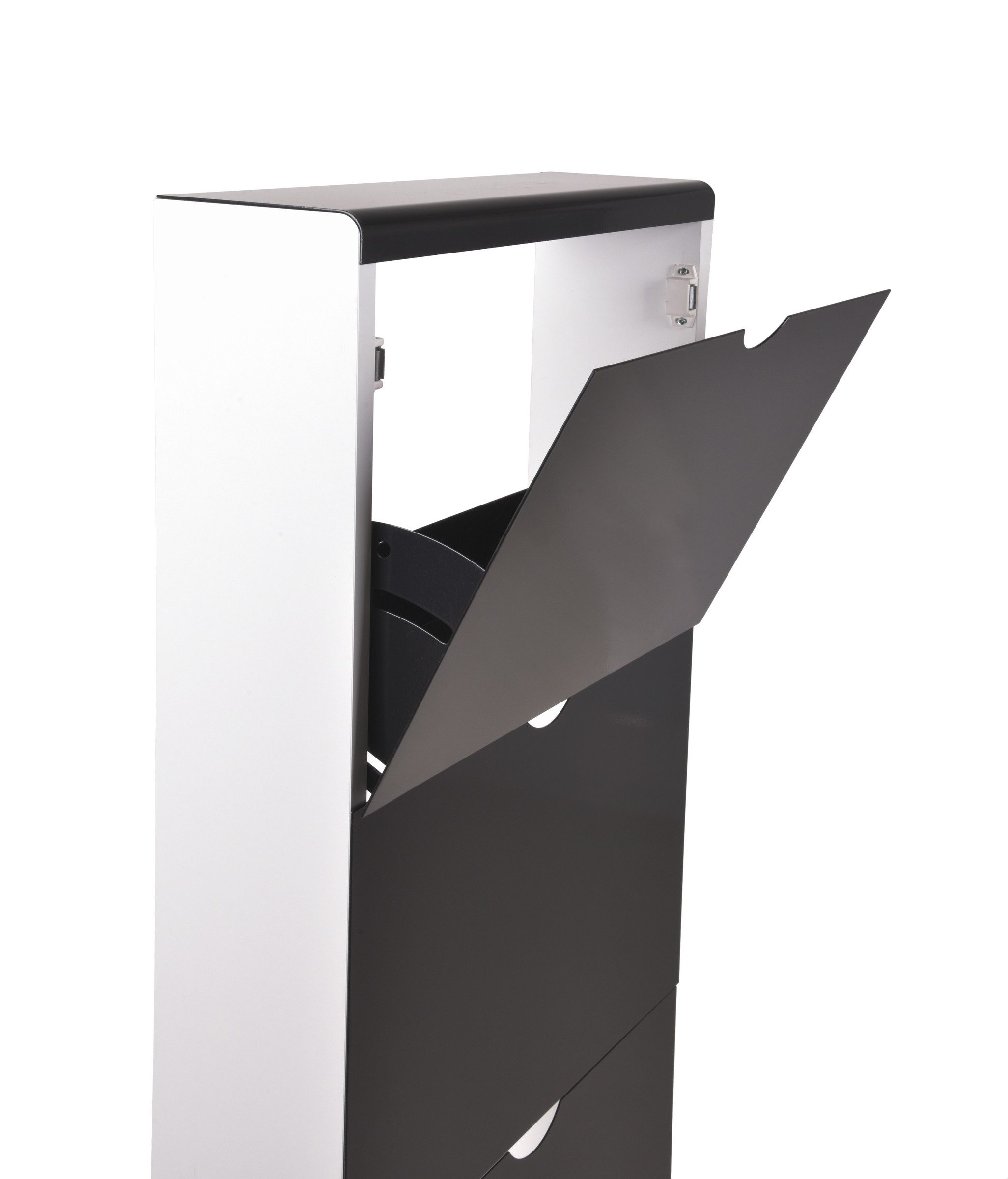 freiraum Schuhkipper 304987, ca. 19 Schuhe, schwarz / weiss - 52x141x16cm (BxHxT)