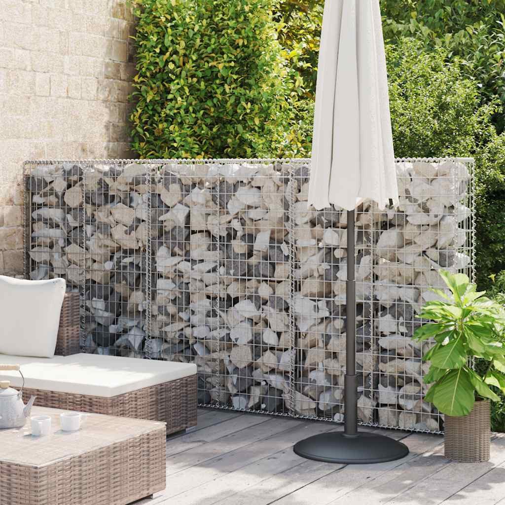 vidaXL Gartenzaun Steinkorb Gabione mit Deckeln Verzinkter Draht 150×100×30 cm, (1-St)