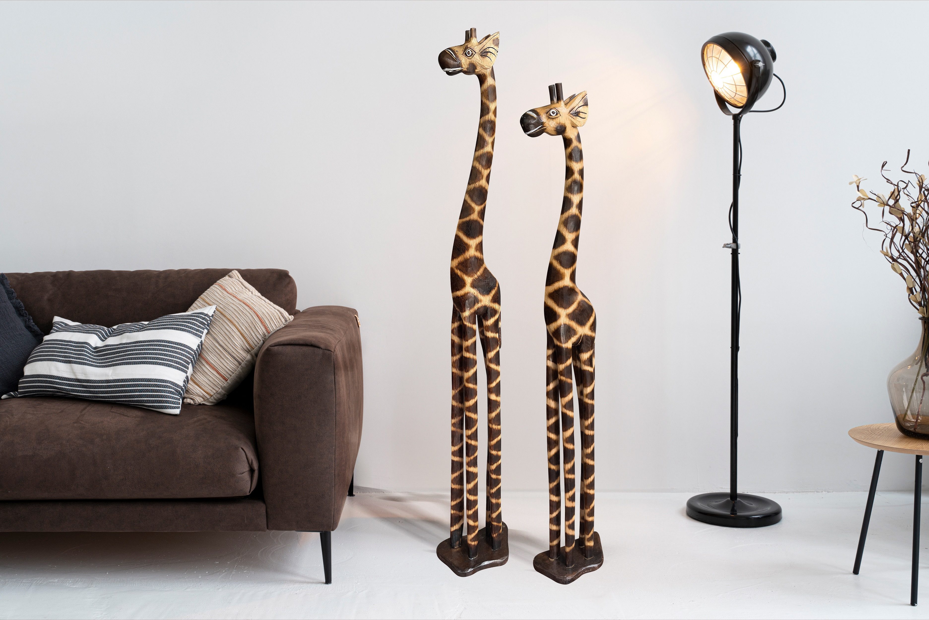 WORU Tierfigur Giraffe Holzfigur Albesia Holz handbemalt Deko 20 bis 180 cm – Bild 2 von 2