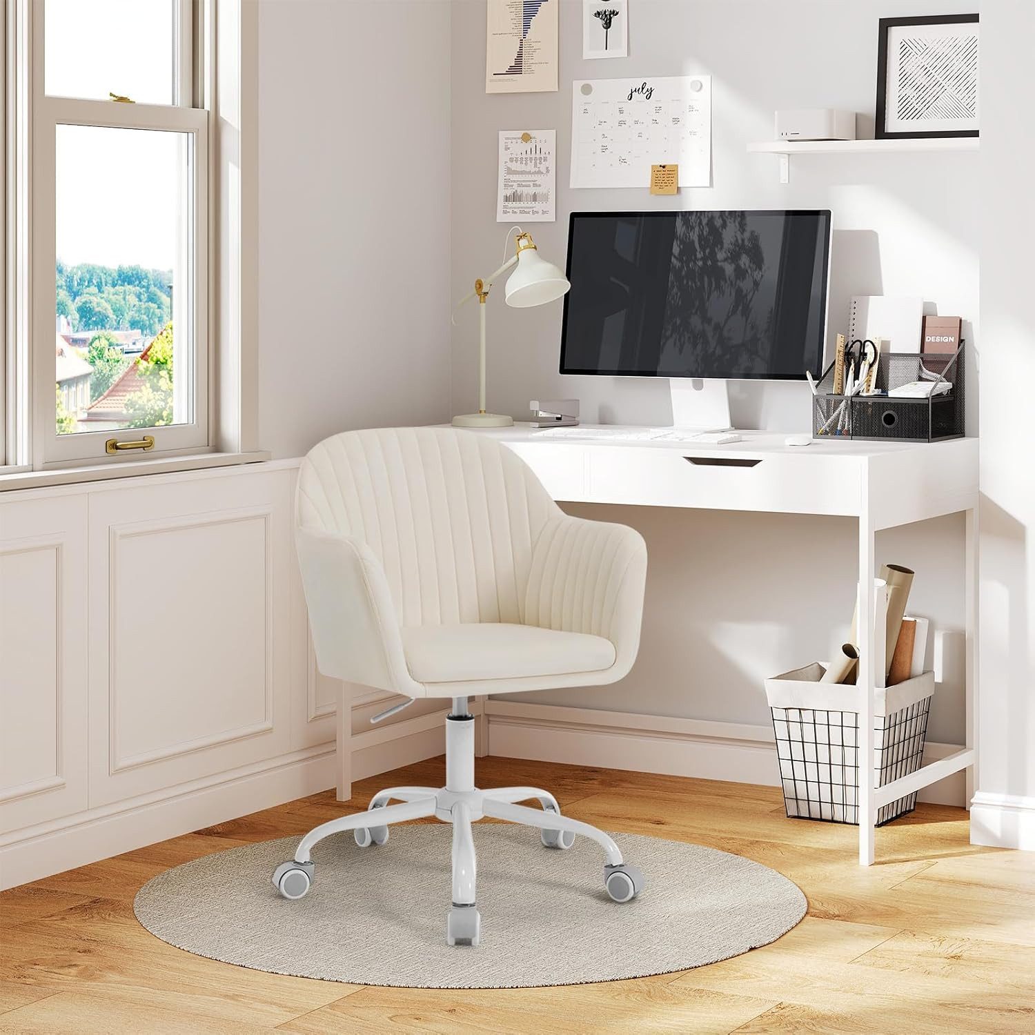 Woltu Schreibtischstuhl, Homeoffice Stuhl mit Rollen, günstig online kaufen