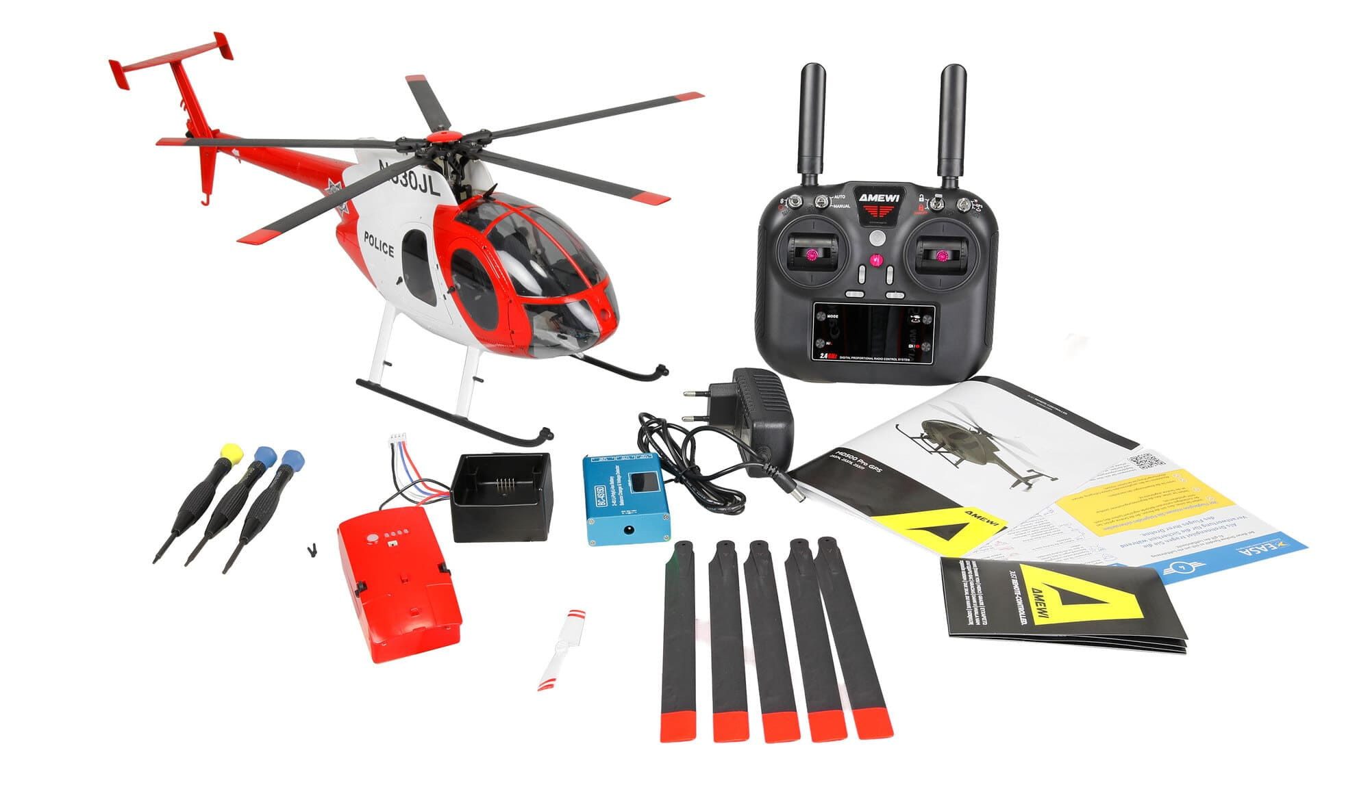 RC-Helikopter Amewi RC Hubschrauber AFX180 Single-Rotor 4-Kanal 6G RTF 2,4GHz