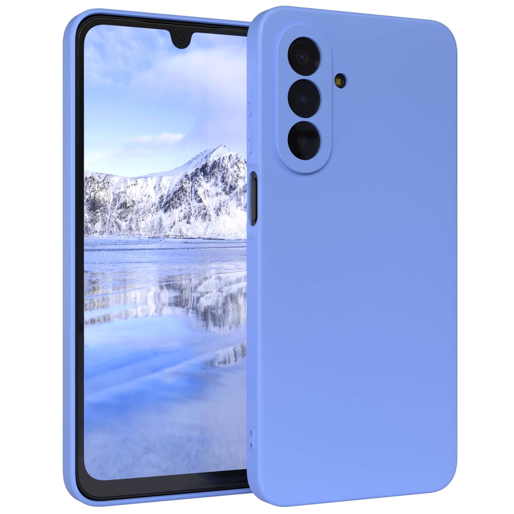 EAZY CASE Handyhülle TPU Hülle für Samsung Galaxy A17 6,7 Zoll, Silikon Schutzhülle mit Kameraschutz kratzfest Back Cover Ultramarin