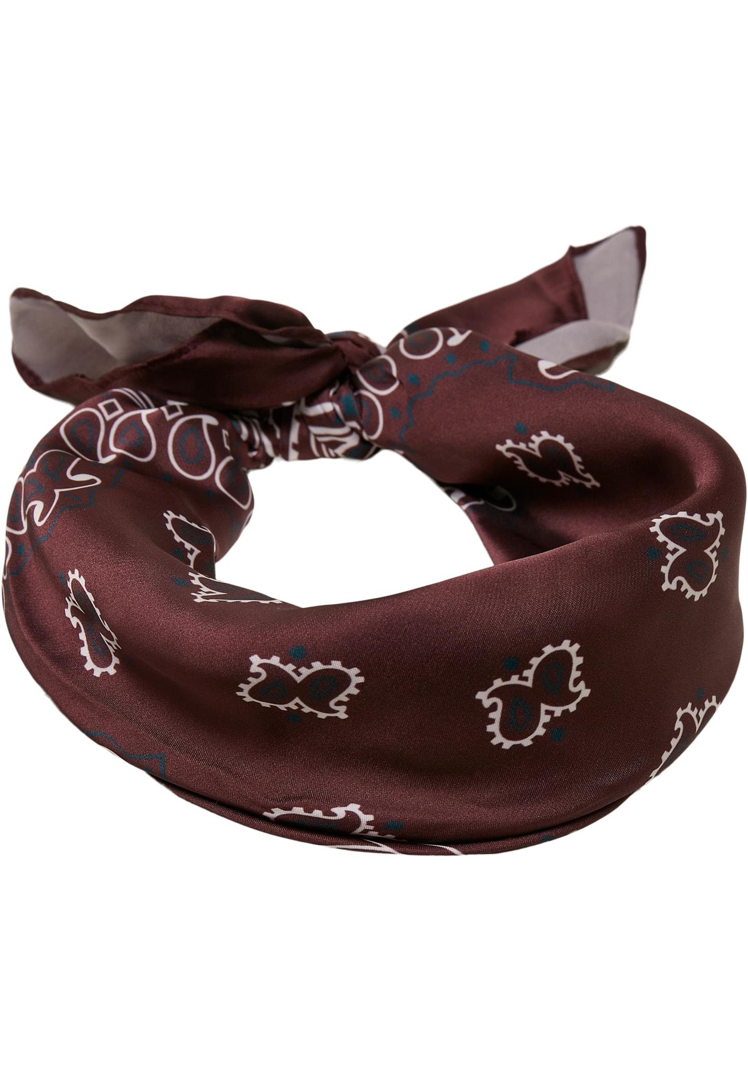 URBAN CLASSICS Loop (1-St) Bandana Satin 2-Pack, cherry/teal Unisex