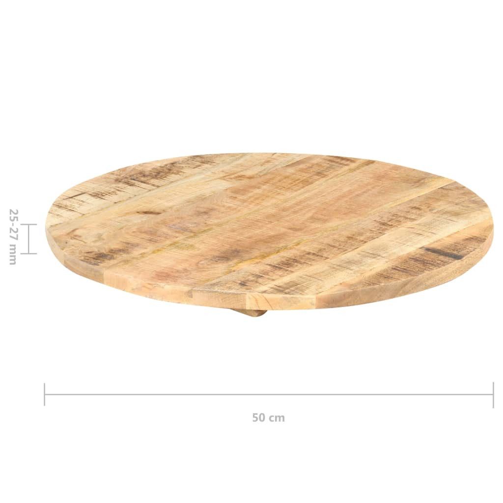 vidaXL Tischplatte Tischplatte Massivholz Rund 25-27 mm 50 cm (1 St)