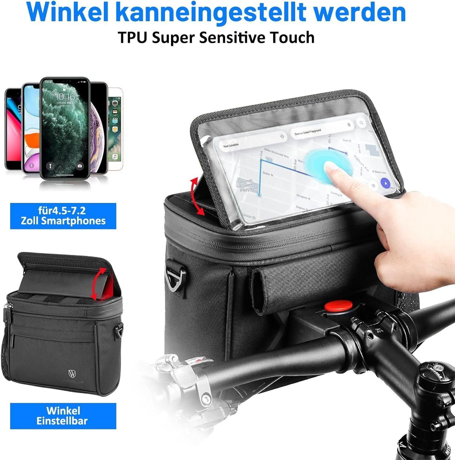 GLIESE Sporttasche Wasserdichte Fahrrad-Lenkertasche mit Touchscreen, günstig online kaufen