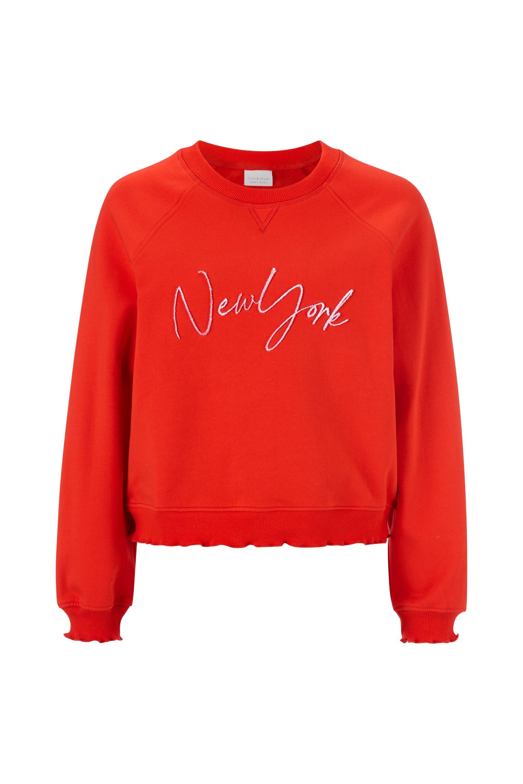 Sweatshirt "New Royal mit Applikation York" & Rich Sweatshirt