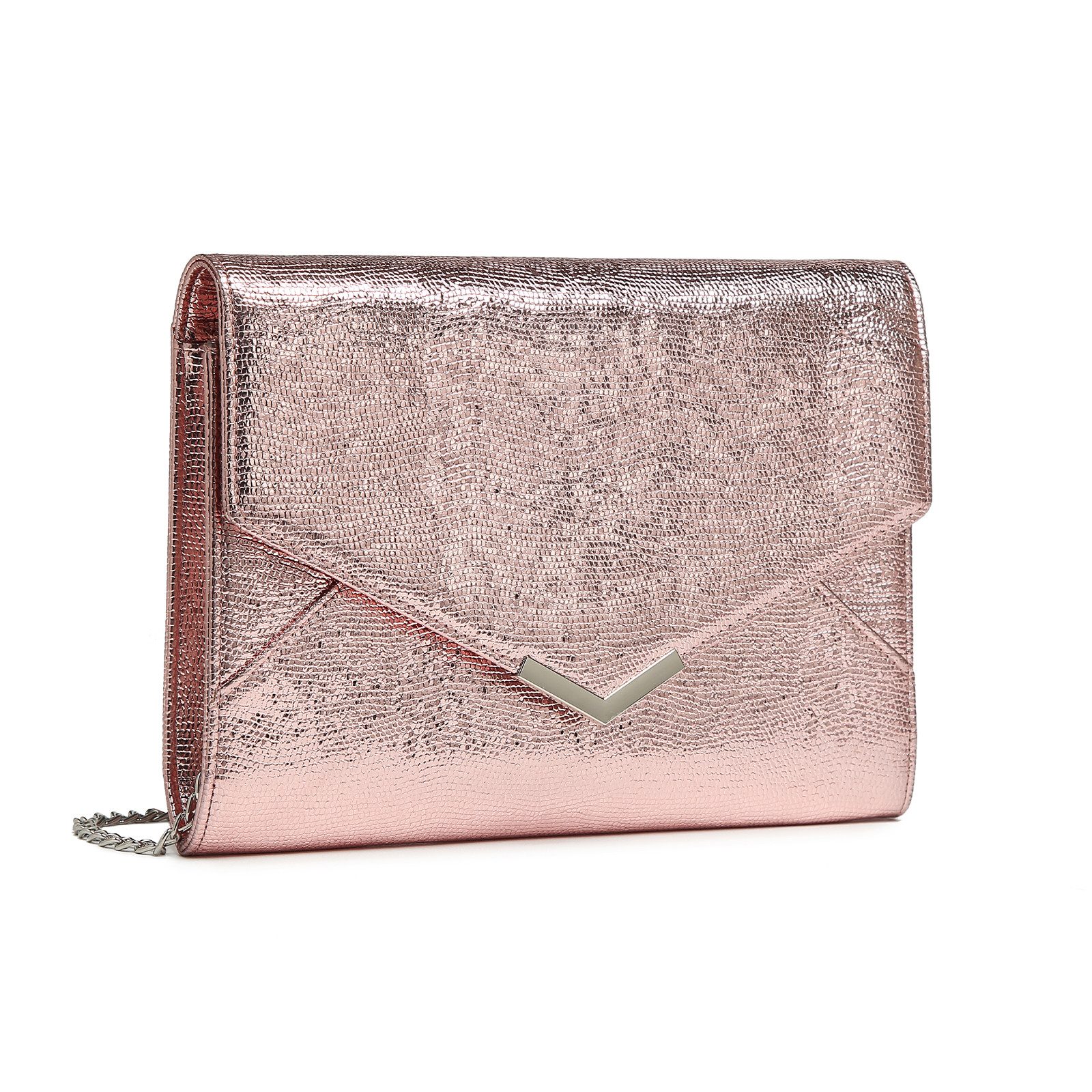Abendtasche Damen Clutch mit Eidechsenmuster – Hochzeit & Party, Schultertasche