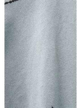 Esprit Kurzarmpullover Logo-Poloshirt aus Jacquard
