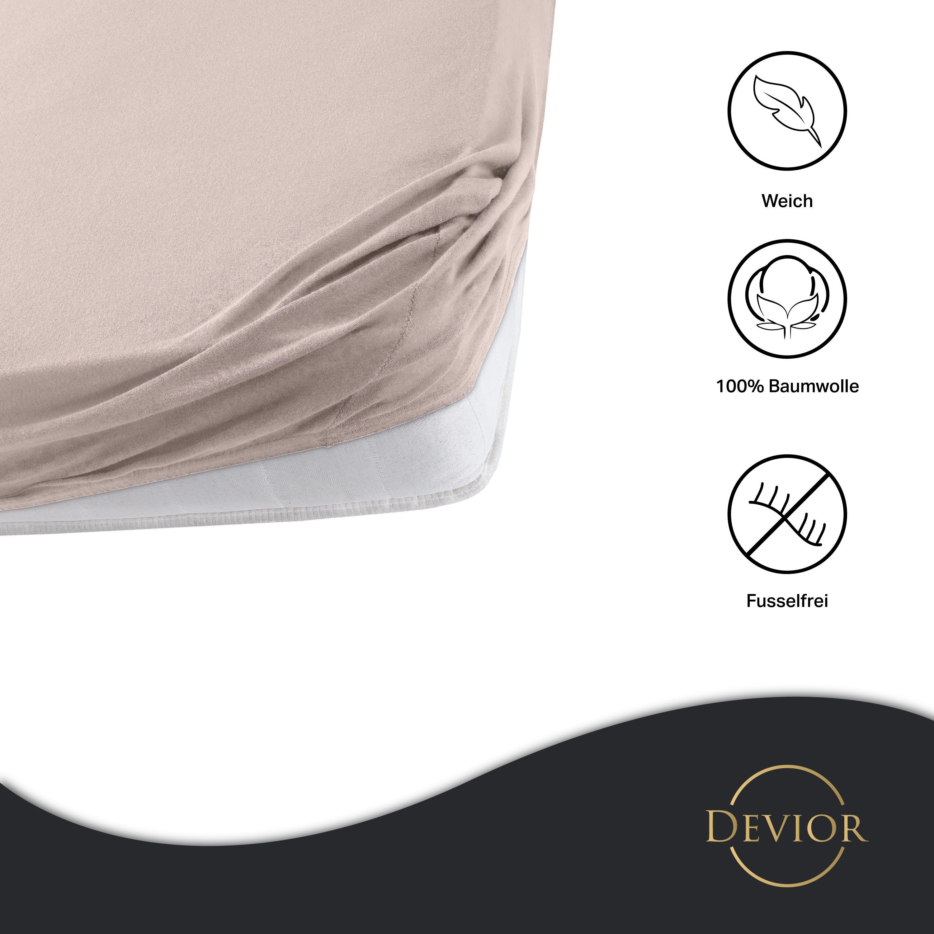 Devior Spannbettlaken für Baby- & Kinderbetten 60x120 & 70x140, 100% zertifizierte Baumwolle, Jersey, Gummizug: Rundumgummizug, Kinderspannbettlaken bis 12cm Matratzenhöhe, atmungsaktiv & farbenfroh