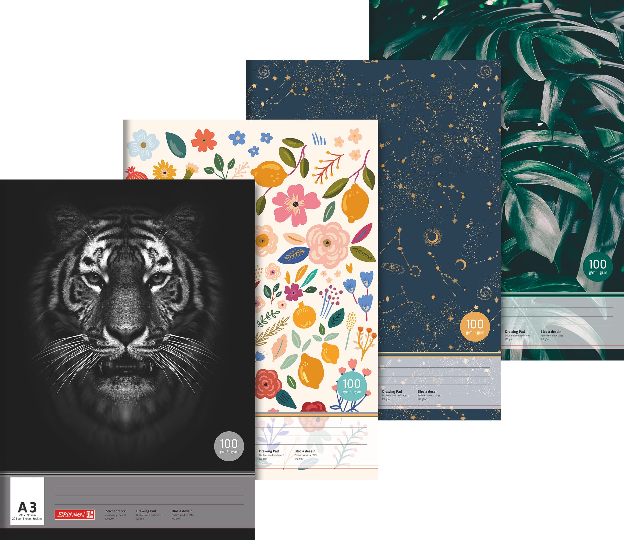 BRUNNEN Spiel BRUNNEN Zeichenblock A3 - Premium Papier für kreative Projekte