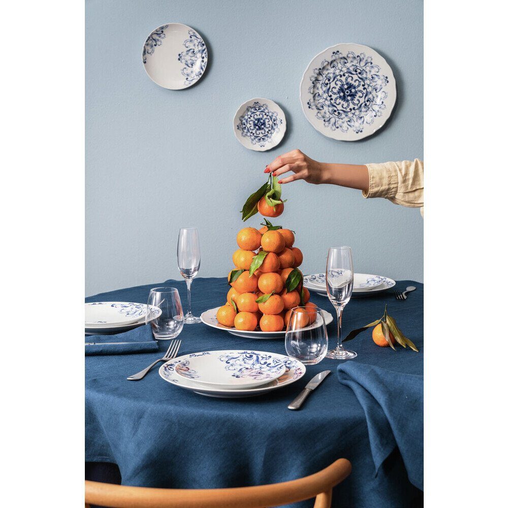 Rosenthal Geschirr-Set Frühstücksteller 21 cm True Blue, Porzellan