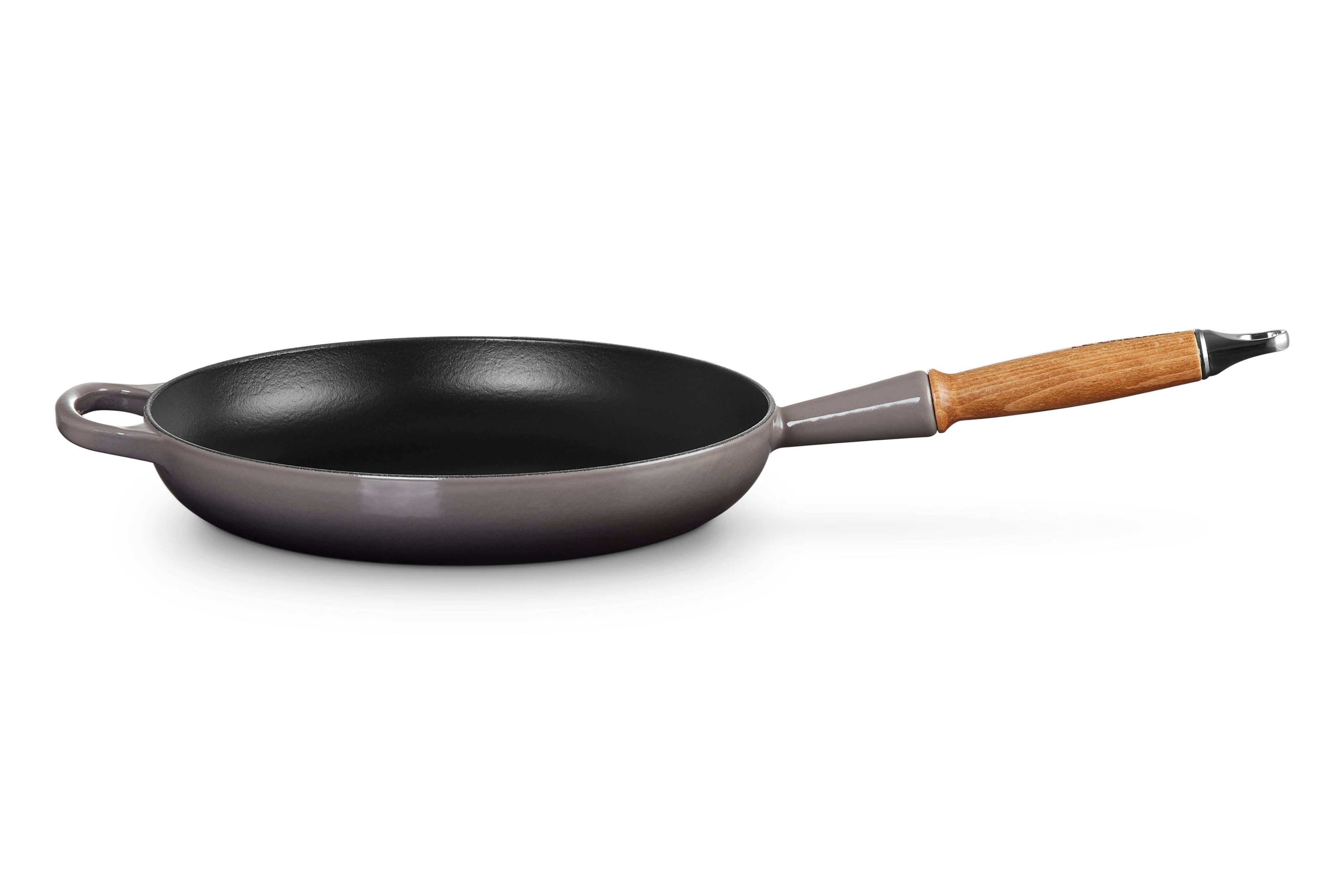 LE CREUSET Bratpfanne Signature Gusseisen mit Holzgriff, Gusseisen, 28 cm Flint, 20258284440422