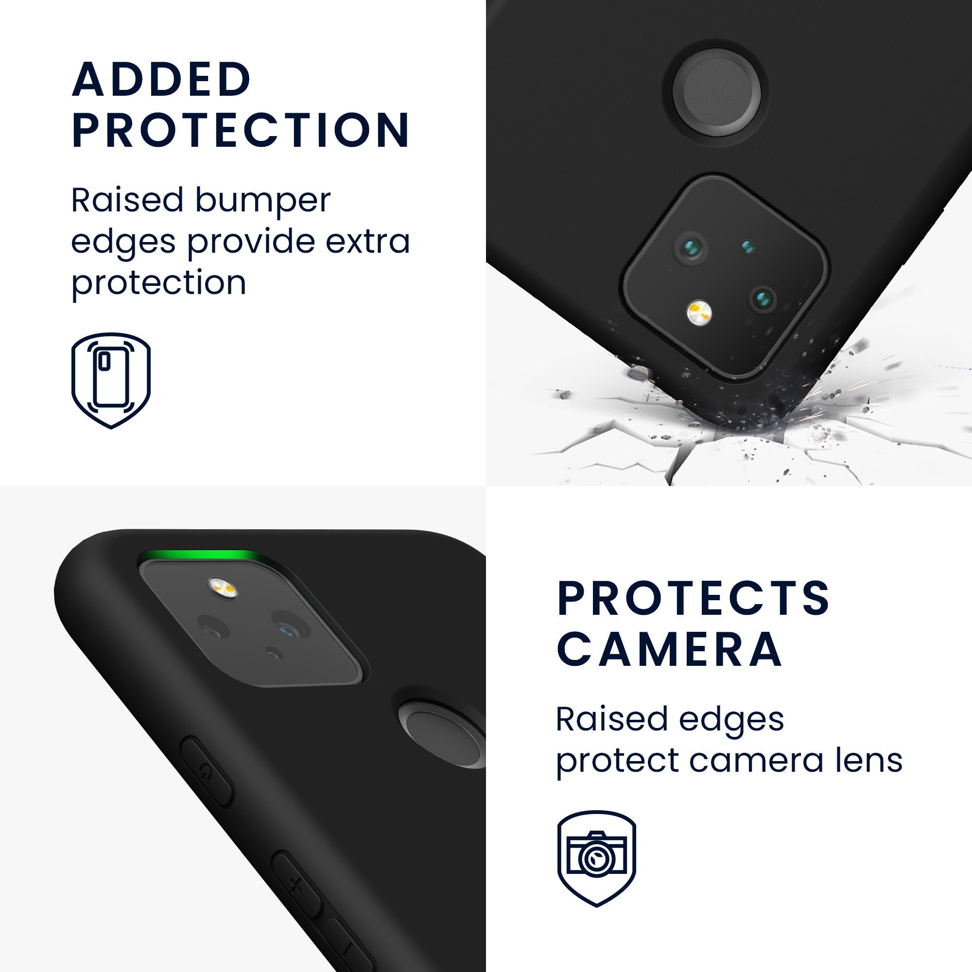 kwmobile Handyhülle Slim Case für Google Pixel 5, Hülle Silikon Handy - Handyhülle gummiert