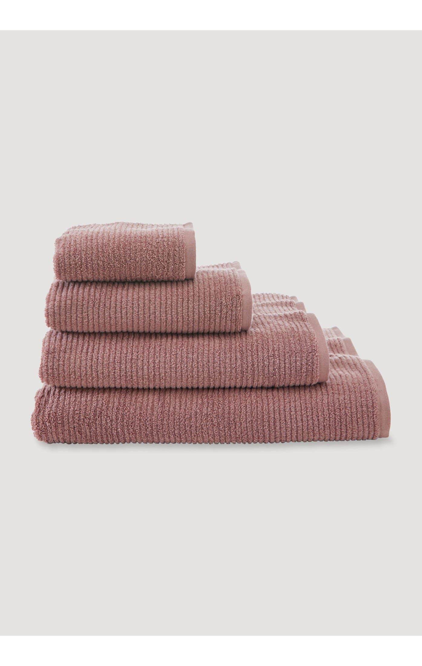aus Streifen rosenholz reiner Bio-Baumwolle, Hessnatur feiner Web Handtücher (1-St)