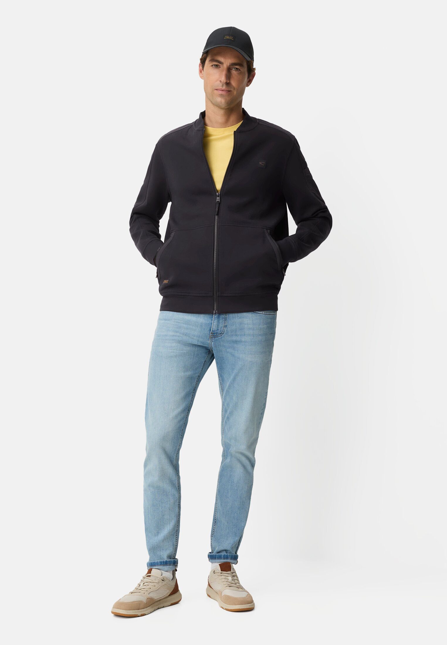 camel active Sweatjacke Sweatjacke mit Reißverschluss Langarm