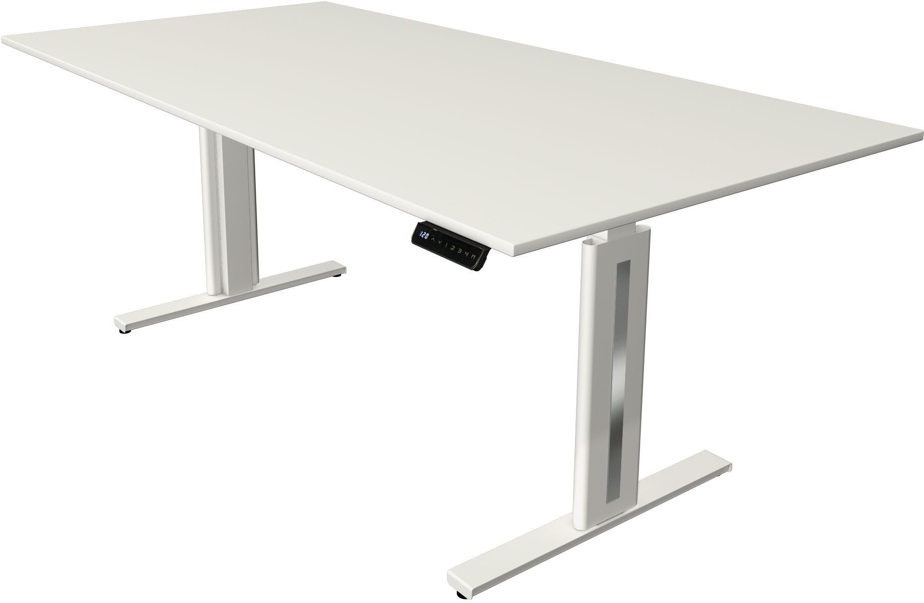 Schreibtisch Sitz-/Stehtisch Move 3 fresh BxTxH 200x100x72-120cm weiß/weiß