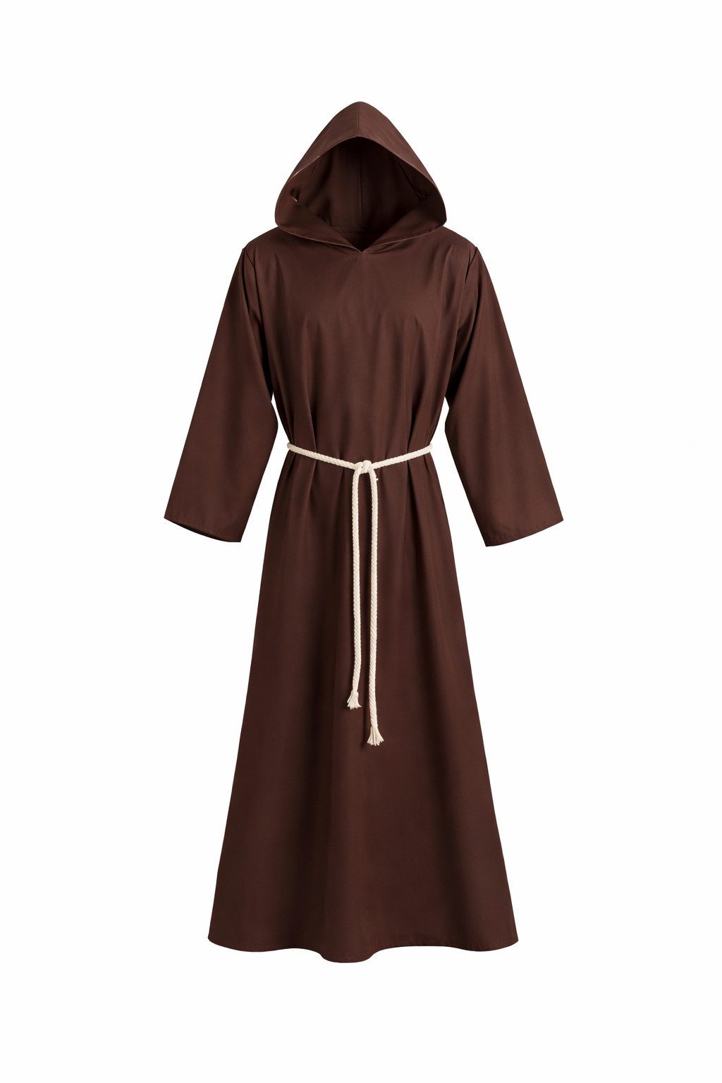 Ramona Lippert Mönch-Kostüm Mönchskutte braun mit Kordel Einheitsgröße