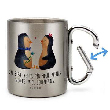 Mr. & Mrs. Panda Tasse Pinguin Pärchen - Transparent - Geschenk, große Liebe, Tasse, Liebe, Edelstahl, Robust & Isolierend