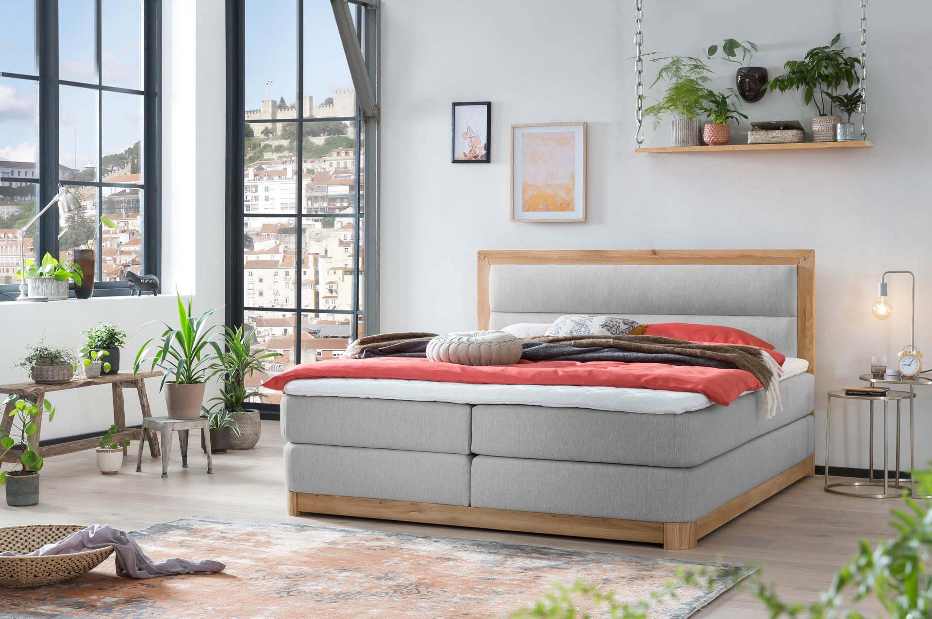 Belanoti Boxspringbett Age (Boxspringbett 180x200 Eiche günstig online kaufen
