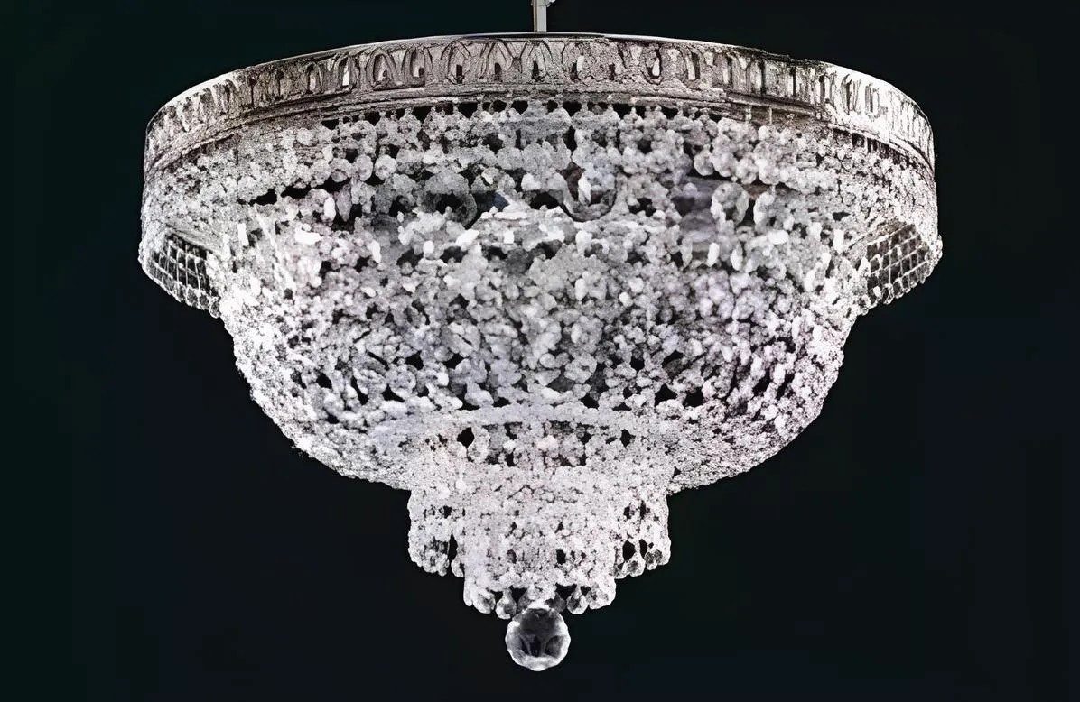 JVmoebel Kronleuchter Runde Kristall-Deckenlampe in Silber mit luxuriösem Design, Leuchtmittel wechselbar, Made in Europa
