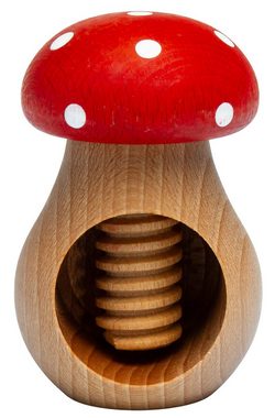 SIKORA Weihnachtsfigur NK-P Nussknacker aus Holz als Pilz Figur mit Schraubgewinde für Walnüsse