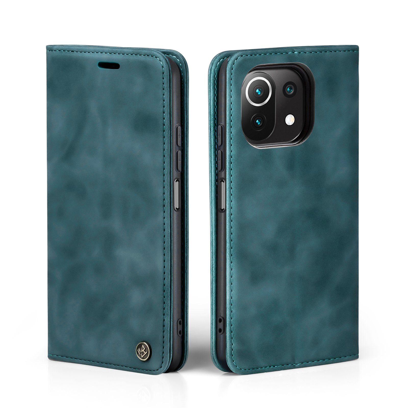 Tec-Expert Handyhülle Tasche Hülle für Xiaomi Mi 11 Lite 4G/5G 6.55 Zoll, 6.55, Cover Klapphülle Case mit Kartenfach Fliphülle aufstellbar