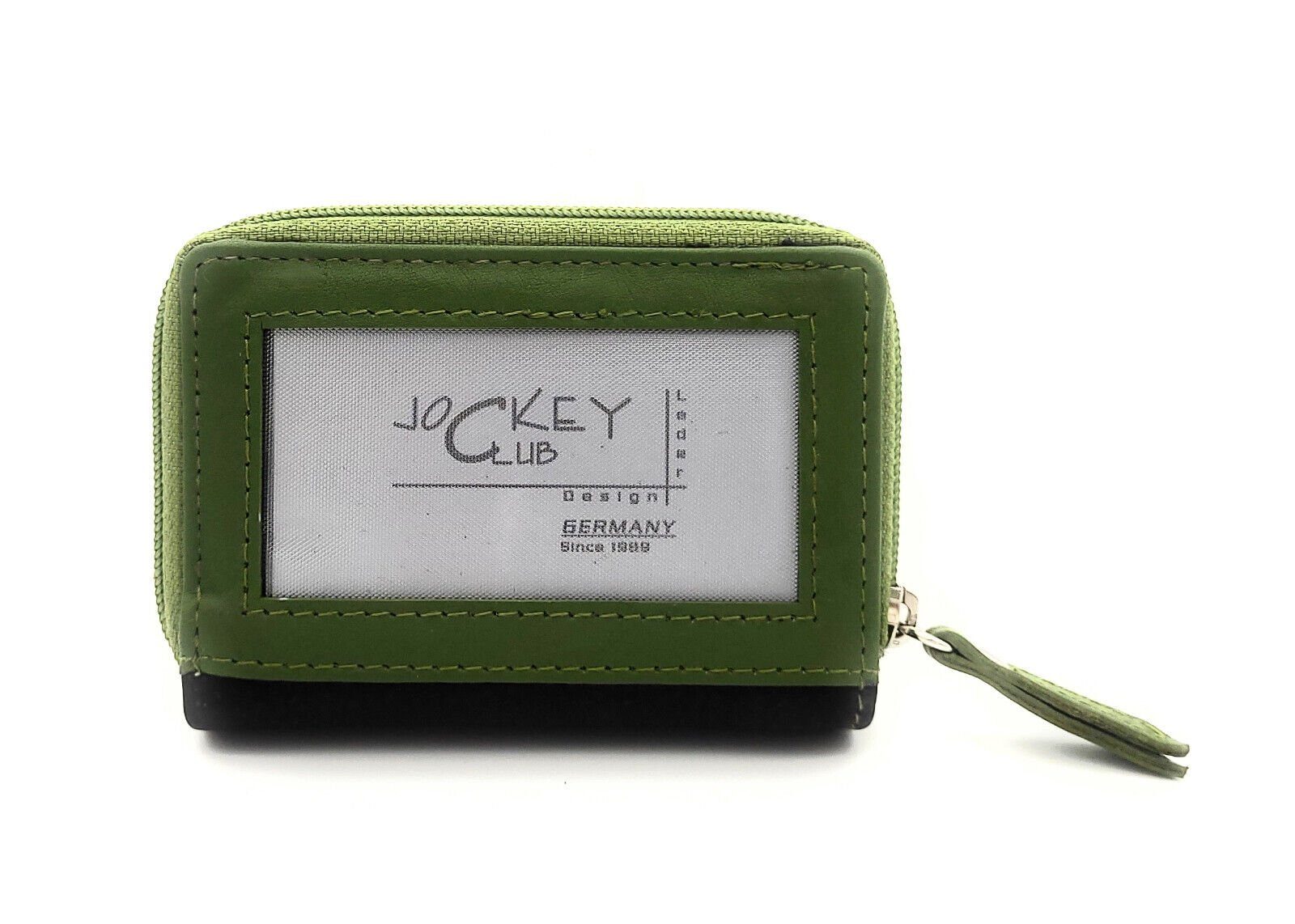 RFID CLUB Grün Mini Schutz echtem Geldbörse, JOCKEY Leder, aus mit