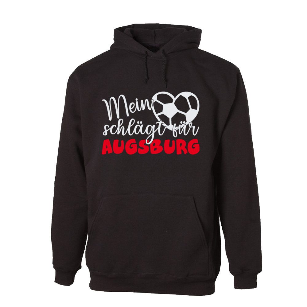 G-graphics Hoodie Mein Herz schlägt für Augsburg Unisex Pullover mit einem Motiv für den echten Fan