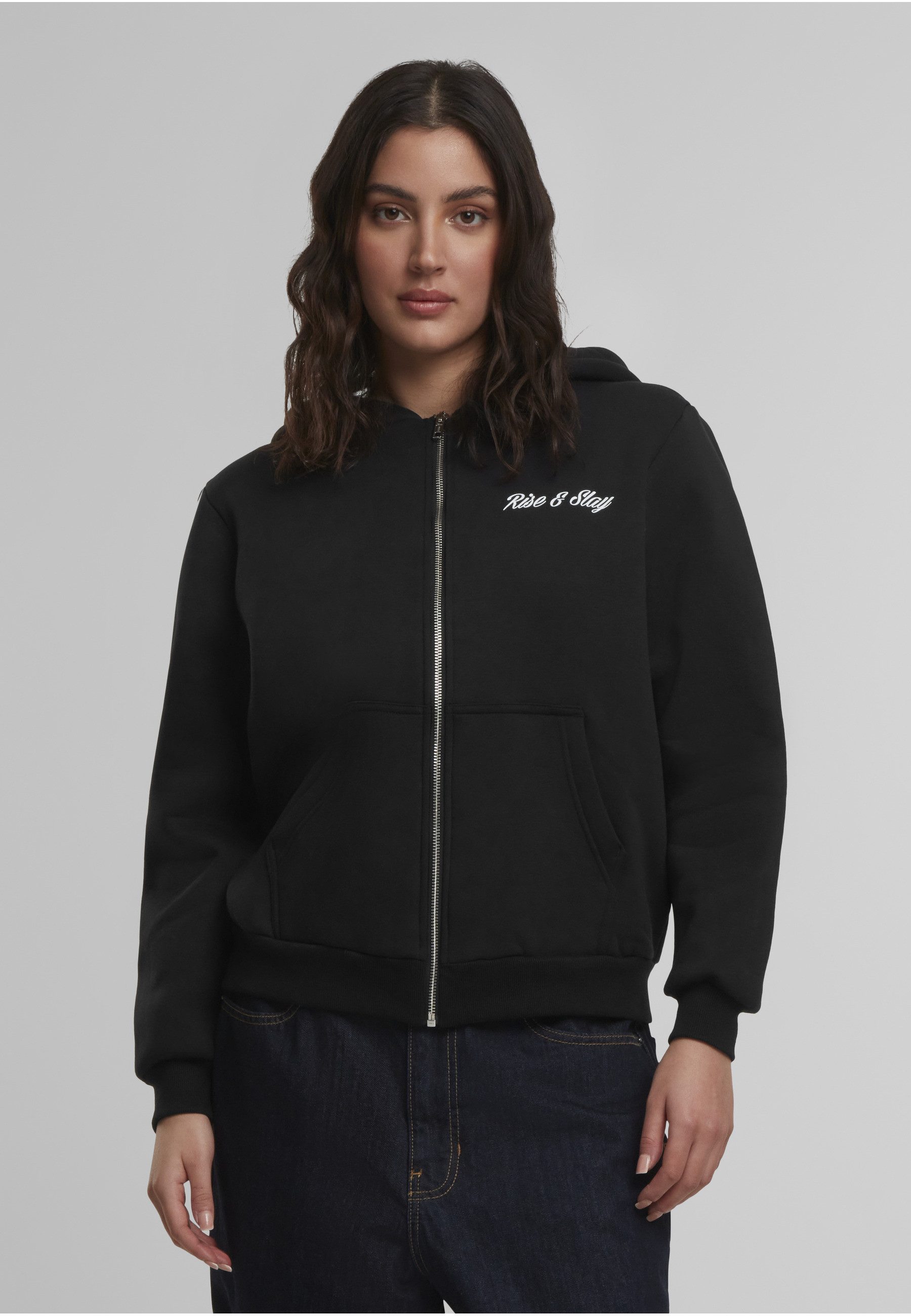 Miss Tee Sweatjacke Miss Tee Rise & Slay Ladies Fluffy Zip Hoody