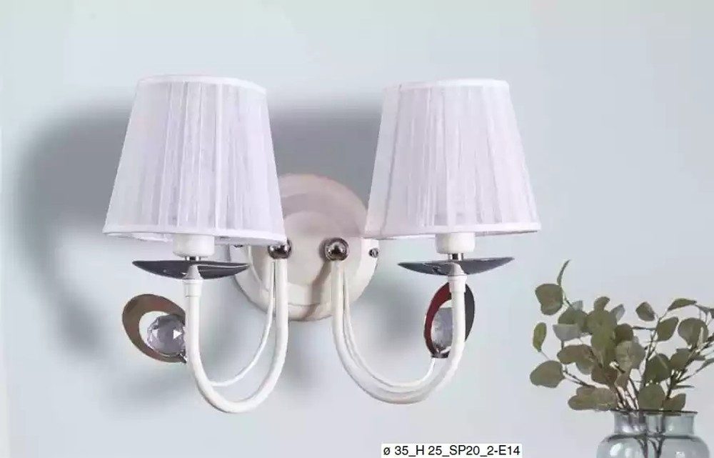 JVmoebel Wandleuchte Luxus Wandlampe aus Metall mit Kristallakzenten, Leuchtmittel wechselbar, Made in Europa