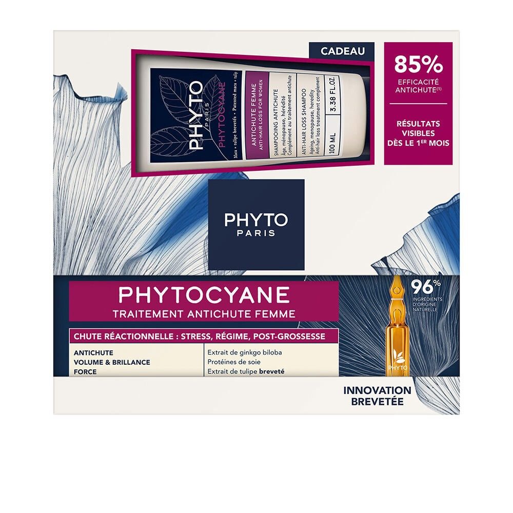 Phyto Paris Haarpflege-Set PHYTOCYANE SHAMPOO-SET FÜR FRAUEN MIT REAKTIONELLEM HAARAUSFALL