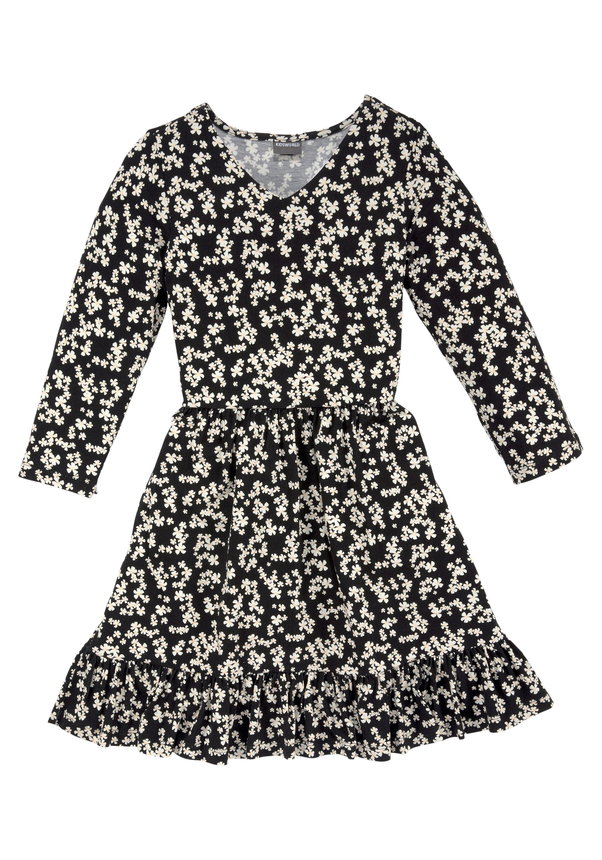 KIDSWORLD Jerseykleid mit Blumen bedruckt