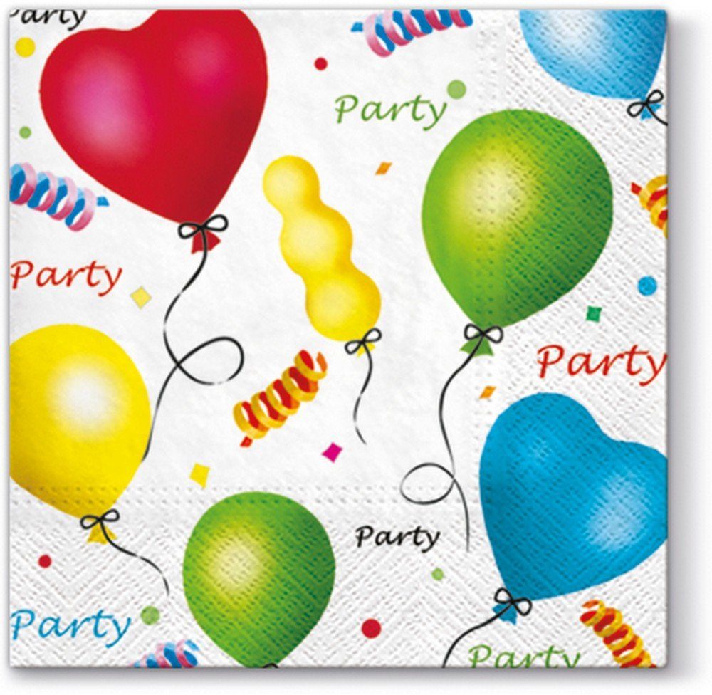 PAW Sp. z o.o. Papierserviette 20 Servietten Party 33x33cm, (20 St)