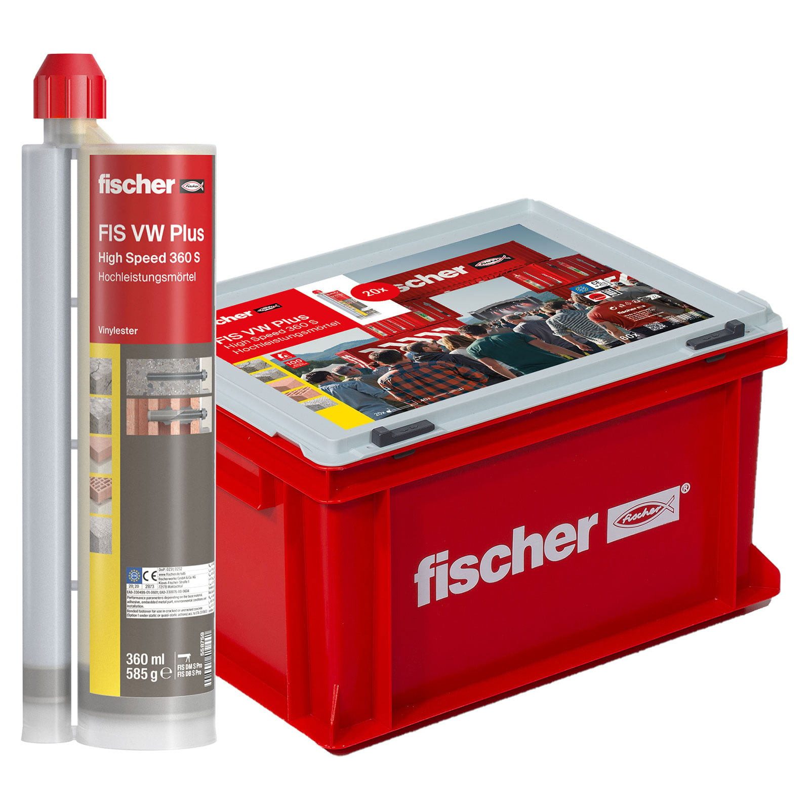 Fischer Dichtstoff Fischer 20x Hochleistungsmörtel FIS VW Plus 360 S in Handwerkerkoffer