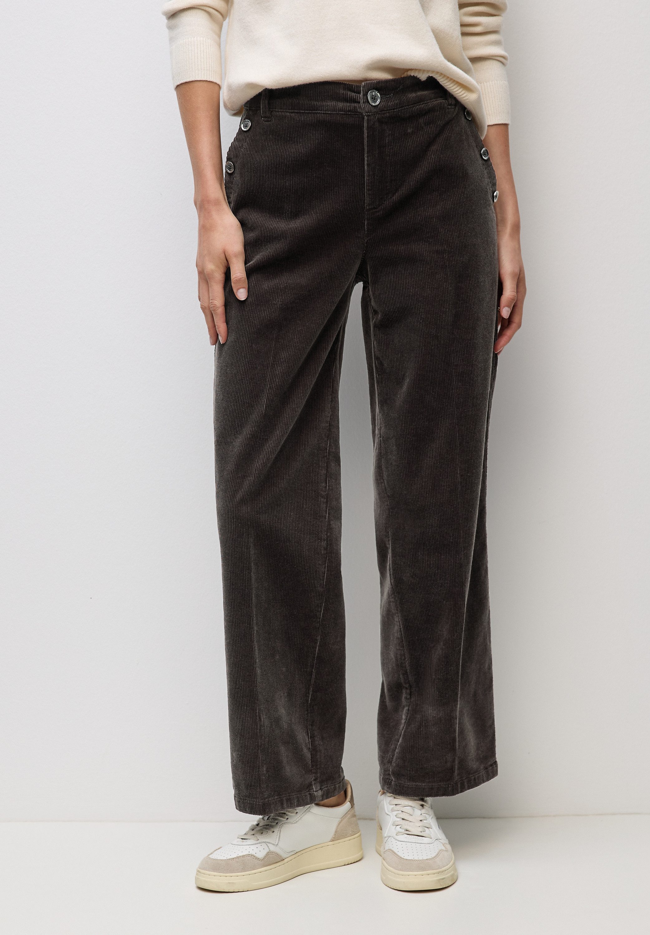 STREET ONE Cordhose Elastikbund mit Tunnelzug günstig online kaufen