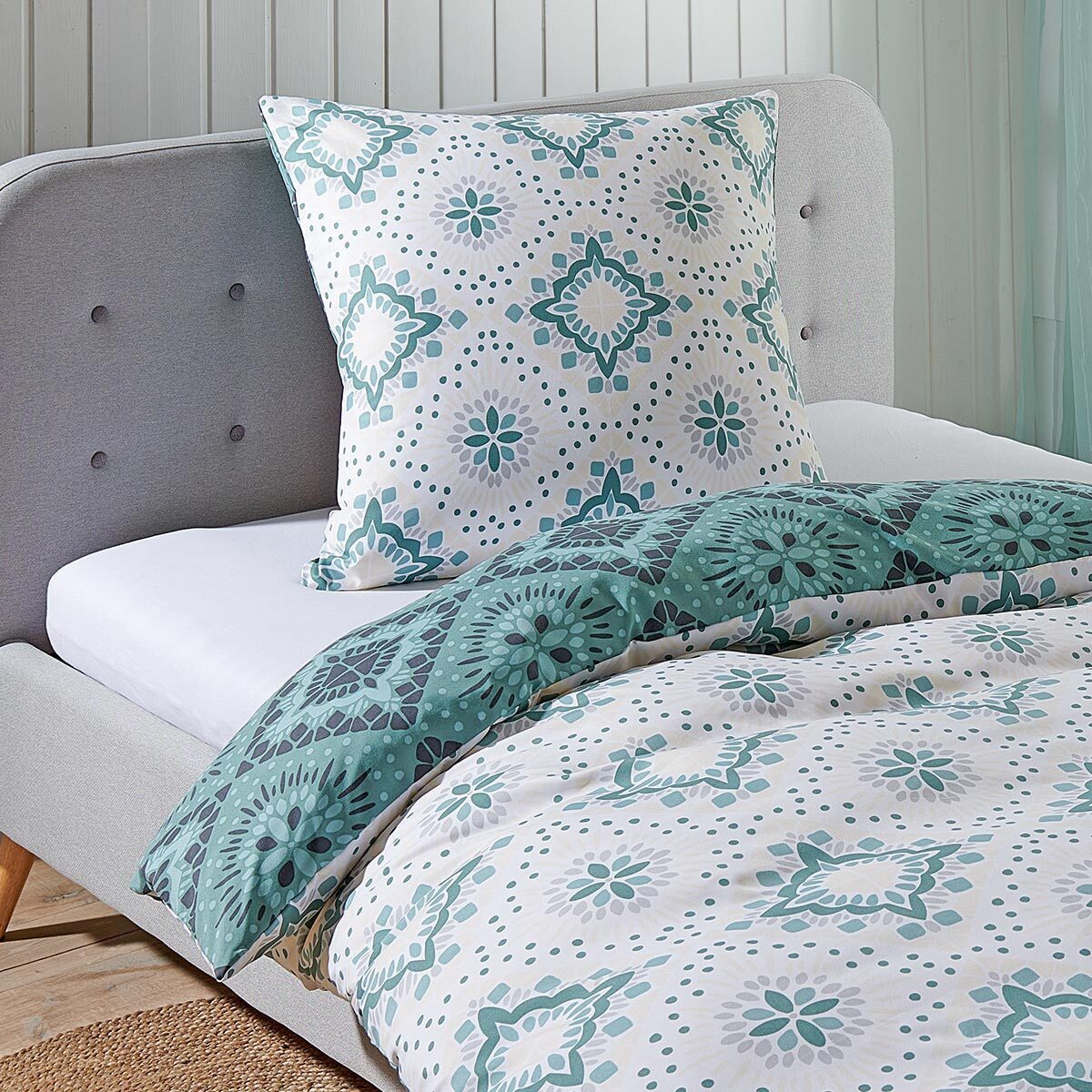 TRAUMSCHLAF Bettwäsche München grün, Mikrofaser, 2 teilig günstig online kaufen