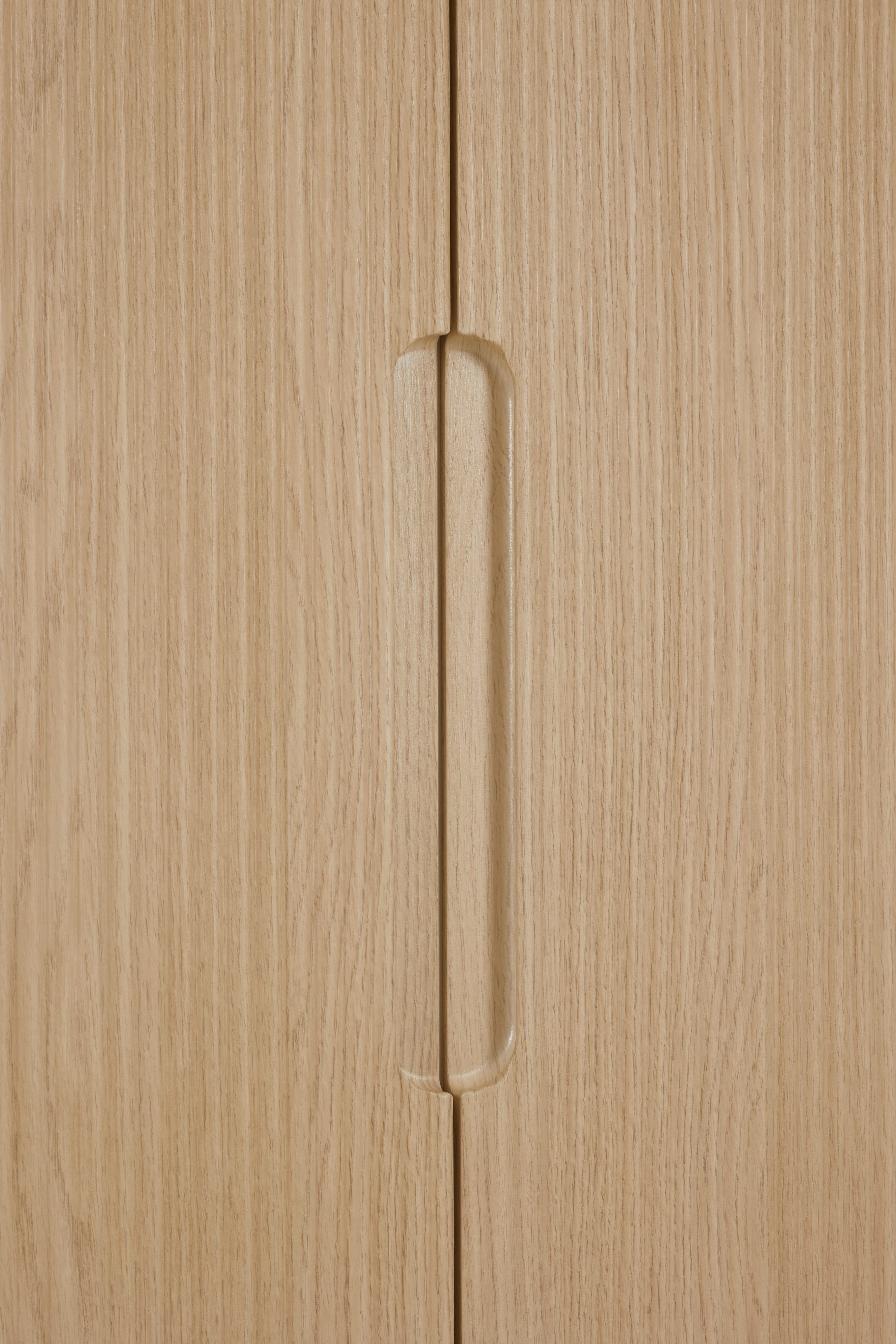 PAIDI Kleiderschrank JONTE in Beige & Eichefarben mit gerillten Türen, verschiedene Größen (B/H/T ca. 95-141/164-207/40-56cm, mit 2 oder 3 Türen + Tiny-Variante – Bild 4 von 5