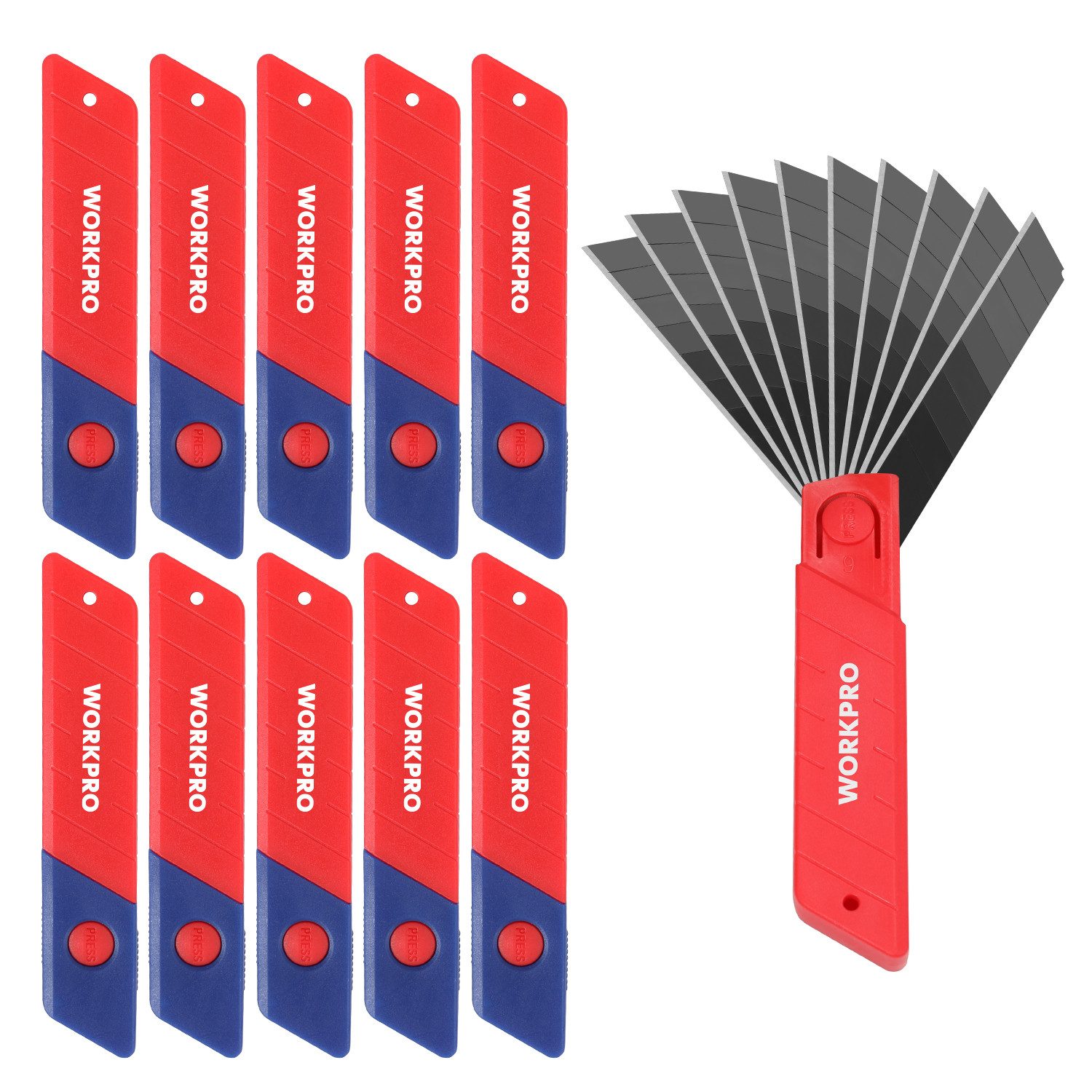 WorkPro Cuttermesser Ersatz Abbrechklingen 18mm, 100 günstig online kaufen