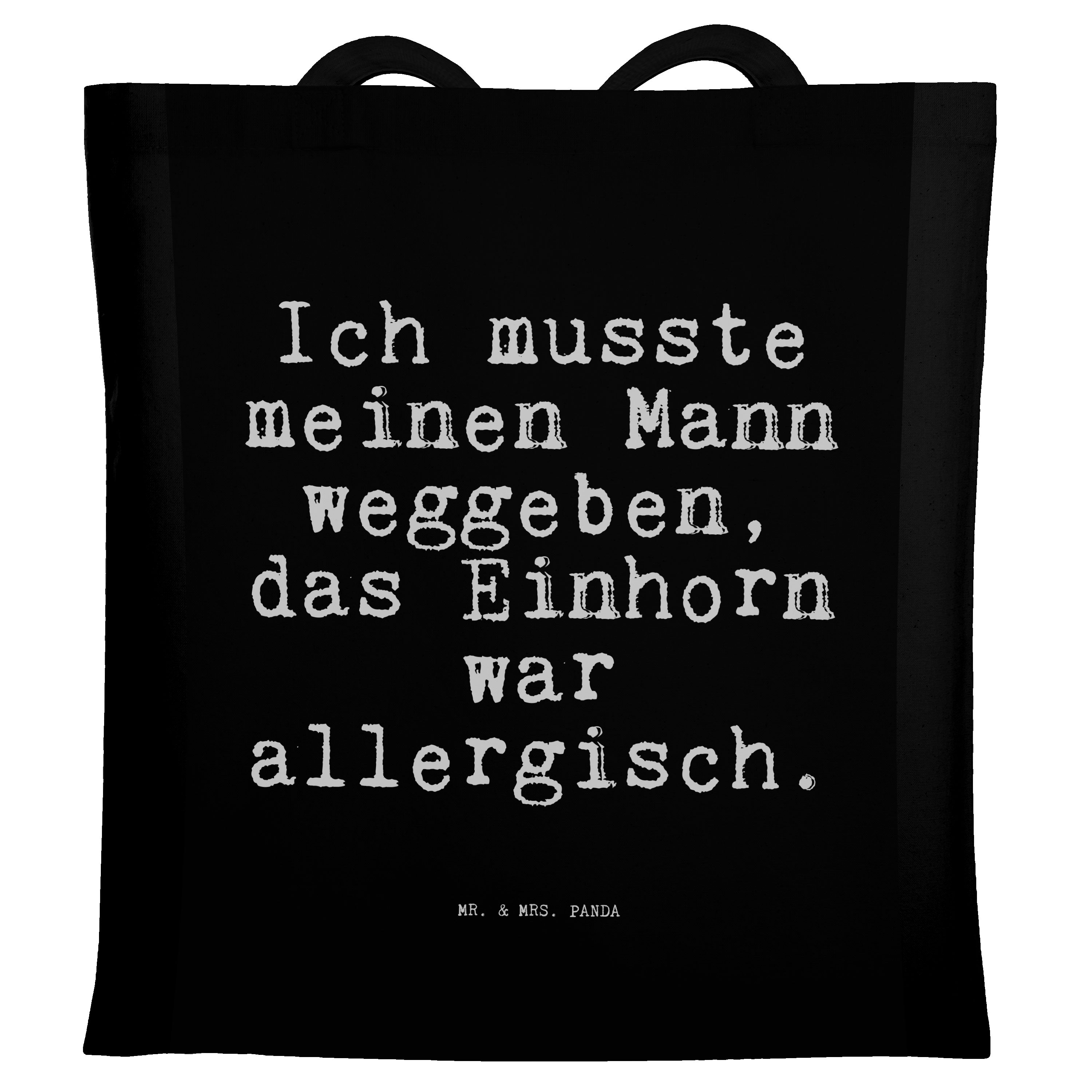 (1-tlg) Mr. Geschenk, Mann... Mrs. Ehefrau, Tragetasche Panda - Ich Schwarz meinen musste Beutel, Unic - &