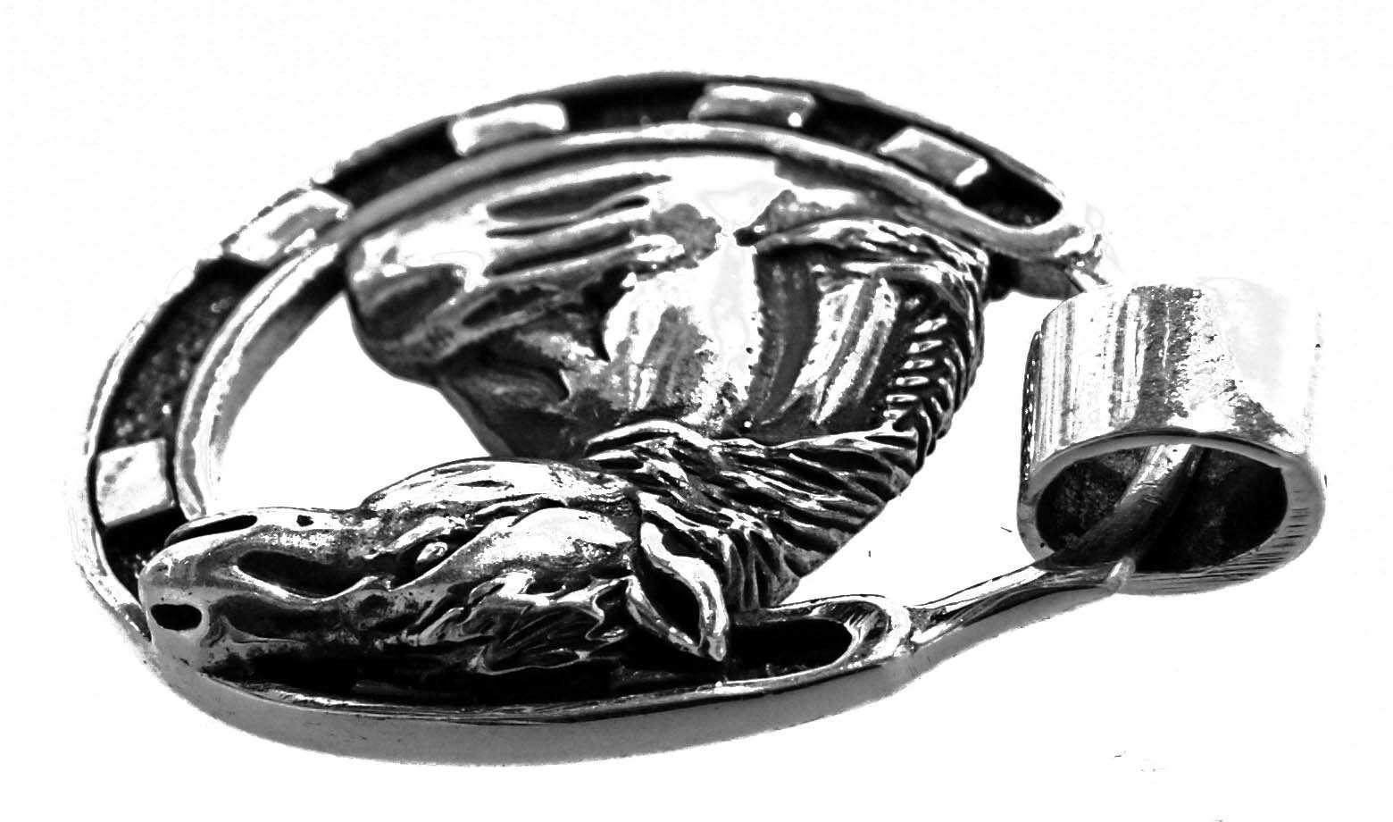 Kiss of Pferdeanhänger Pferd Pferdanhänger Silber Kettenanhänger Nr. 412 Anhänger Leather 925 Pferde Horse