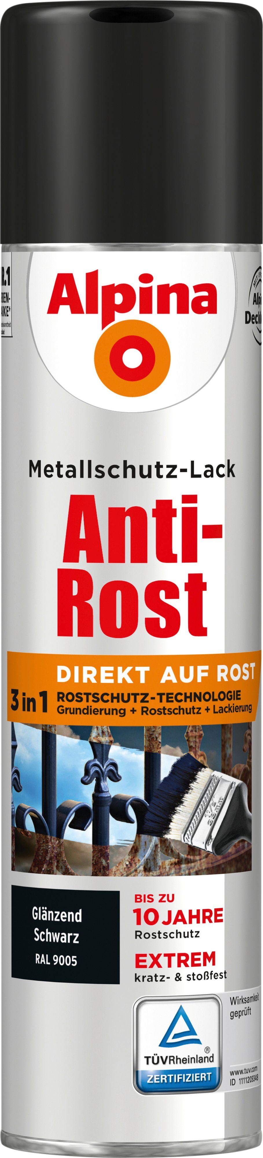 Alpina ml Sprühmetallschutz-Lack Alpina Rost Anti Metallschutzlack 400