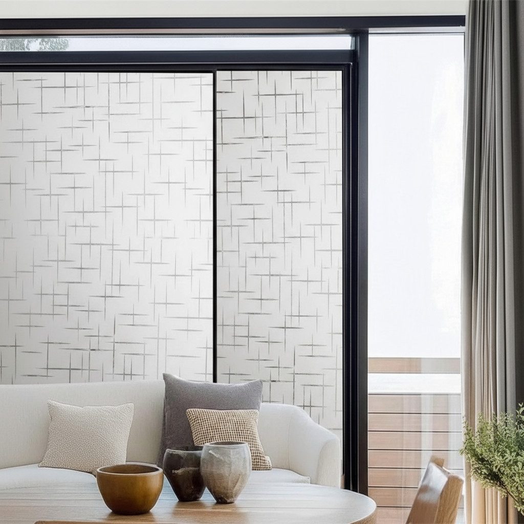 HomeBella Fensterfolie Selbsthaftende Fensterfolie Sichtschutz Milchglas blickdicht